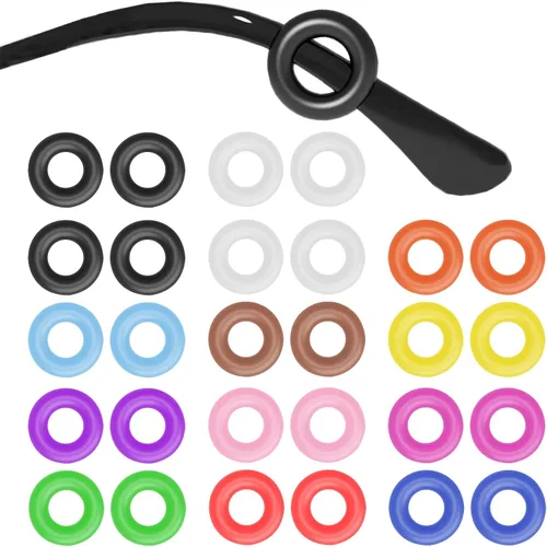 Miniatura 8 de SMARTTOP 14 pares de ganchos antideslizantes para orejas de gafas con funda - Ganchos para orejas de gafas - Agarre antideslizante cómodo para gafas