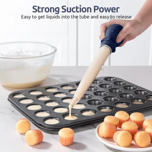 Miniatura 7 de U-Taste Baster de pavo en ángulo de 1.5 onzas – 228.2ºF resistente al calor de grado alimenticio Tritan y silicona de pulpo grande con cepillo