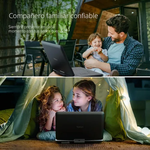 Miniatura 8 de YOTON Reproductor de DVD portátil de 17.5 pulgadas con pantalla giratoria HD de 15.6 pulgadas para automóvil y niños, 4-6 horas de tiempo de trabajo
