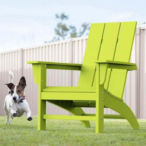 Miniatura 35 de Silla Adirondack moderna, sillas de patio de plástico HDPE para todo tipo de clima, silla para hoguera, sillas de césped al aire libre para terraza