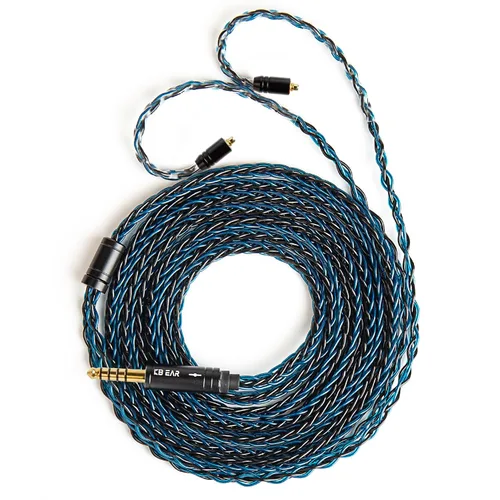 Miniatura 33 de H HIFIHEAR Cable de repuesto mejorado para auriculares, 8 núcleos, cable de cobre chapado en plata con cable IEM de 2 pines de 0.031 in para UM3X