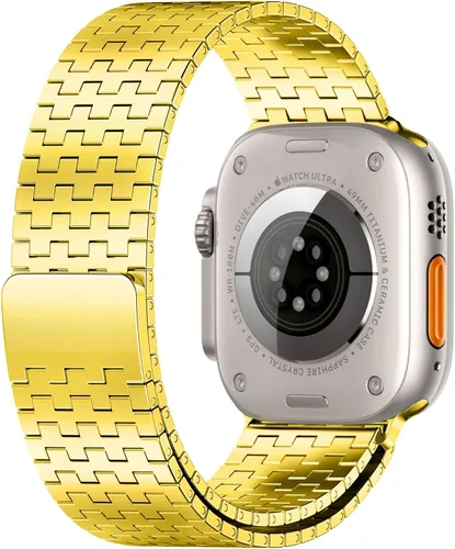 Correas compatibles con Apple Watch Band de 1.654 pulgadas (Serie 10) 1.614 pulgadas, 1.575 pulgadas, 1.496 pulgadas, malla milanesa de acero