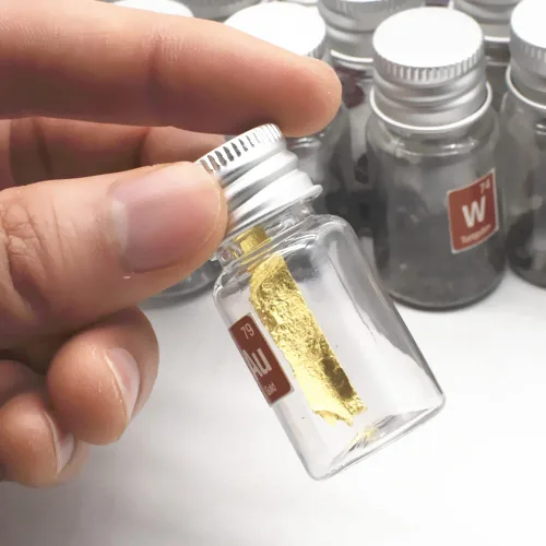 Miniatura 3 de Kit de muestras de elementos puros para colección periódica de tablas periódicas, metales de tierras raras, frascos y ampollas, ideal como regalo 30