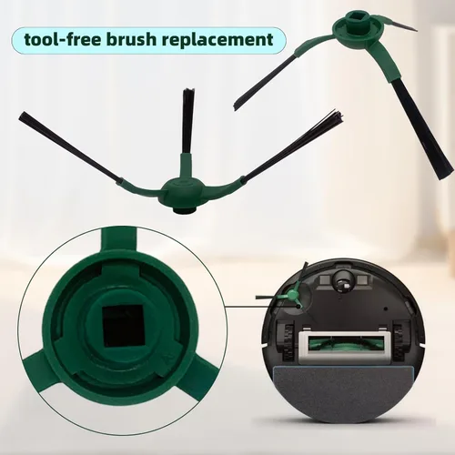 Miniatura 5 de Paquete de 6 cepillos de barrido de bordes compatibles con iRobot Roomba 705/505/405/205/105/105/Essential Series Robot Side Brush Partes