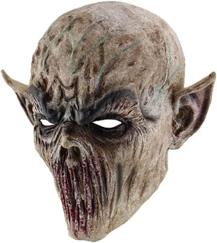 Miniatura 7 de ROTORS Máscara de miedo de Halloween, máscara de diablo fantasma terrorífico, fiesta de baile, máscara bioquímica de zombi alienígena para Halloween