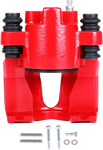 SCITOO Pinza de freno trasera derecha sin soporte 18-4679 rojo compatible para Ford 1997-2004 para Lincoln 1998-2010