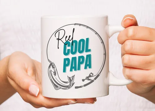 Miniatura 4 de Reel Cool Papa - Taza de café, Día del Padre, cumpleaños, Navidad, para papá, mejor abuelo, pesca, papá, taza de café o té, taza de té para abuelo