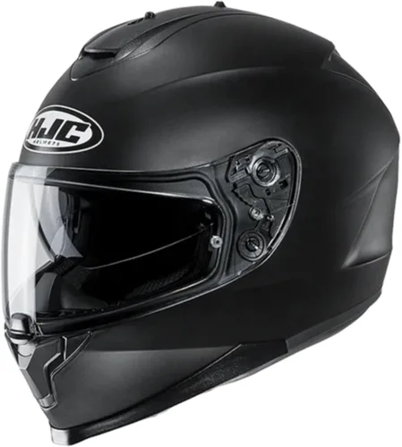 HJC C70 - Casco integral de motocicleta con protector facial HJ-20M Pin-lock, aprobado por DOT (negro semi mate, XS)