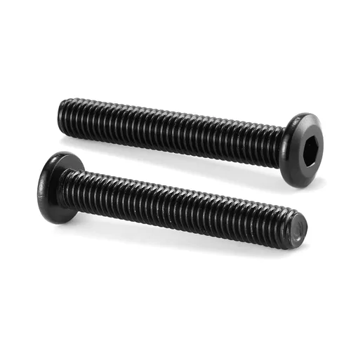 Miniatura 13 de M6 x 60mm 10 piezas de tornillos de cabeza plana con casquillo hexagonal, acero inoxidable 304 18-8, rosca completa, óxido negro de SG TZH