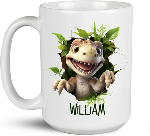 Miniatura 10 de Troodon My Spirit - Taza de café personalizada con nombre personalizado, taza de café de dinosaurio para amantes de los dinosaurios, tazas