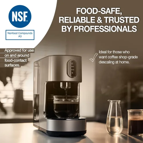 Miniatura 5 de ERRECOM Moka, Descalcificador de máquina de café, A3 registrado NSF, compatible con todas las máquinas de café y hervidores, botella de cuarto