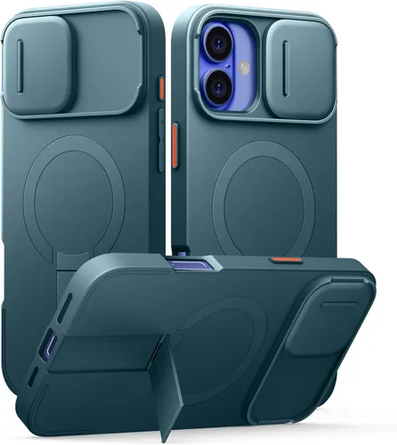 Miniatura 72 de SURITCH - Funda para iPhone 17 Pro Max con cubierta de control de cámara, cubierta para cámara y soporte ajustable, compatible con MagSafe, a prueba