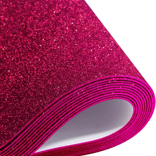 Miniatura 24 de 10 hojas de espuma con purpurina para manualidades, papel de cartulina A4 que brilla, papel adhesivo autoadhesivo para construcción navideña, álbum