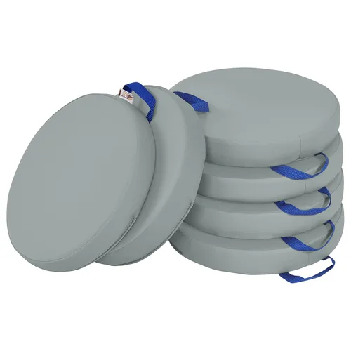 Miniatura 14 de ECR4Kids SoftZone - Cojines de suelo, redondos, asientos flexibles, contemporáneos, 6 piezas