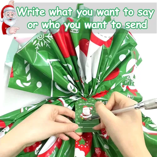 Miniatura 5 de HYmoso 1 pieza bolsas de regalo de Navidad extragrandes, bolsas de regalo jumbo para bicicleta para regalos navideños enormes de gran tamaño, bolsa