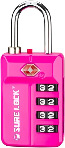 Miniatura 22 de Candados para equipaje de viaje aprobados por la TSA, candados de combinación con alerta de apertura para casillero de escuela, oficina y gimnasio