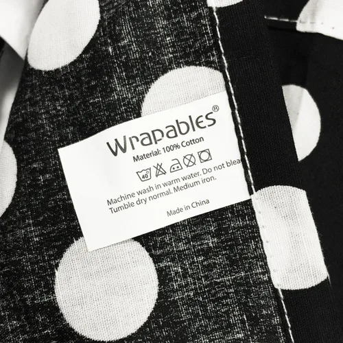 Miniatura 5 de Wrapables Delantal de anfitriona coqueta ajustable, lunares negros