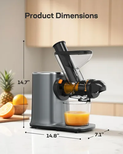 Miniatura 2 de Silonn Exprimidor Lento, Máquinas Extractoras de Prensa en Frío con Modos Suave y Duro, Extractor Masticador de Alto Rendimiento de Jugo para Frutas