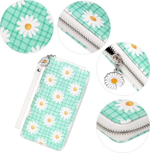 Miniatura 6 de KUKOO Womens Printed Zip Around Wallet Phone Clutch Purse Card Holder Organizer
