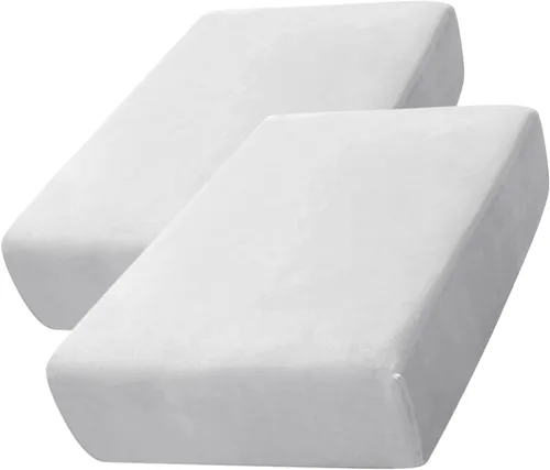 Miniatura 27 de CONRUSER Funda de cojín elástica de terciopelo suave, funda de cojín de felpa de terciopelo suave, funda de sofá, protector de muebles con parte