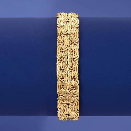 Miniatura 3 de Ross-Simons 18kt Yellow Gold Over Sterling Silver Wide Byzantine Bracelet