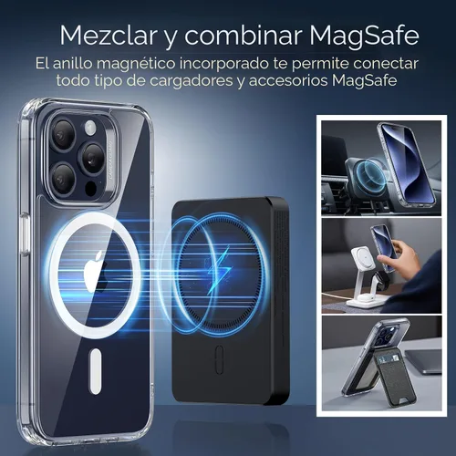 Miniatura 6 de ESR para iPhone 15 Pro, Funda Compatible con MagSafe, Protección de Grado Militar, Resistente al Amarilleo, Parte Posterior Resistente a