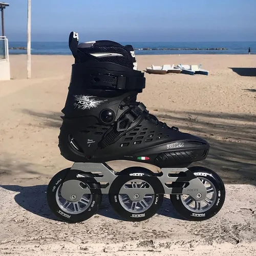 Miniatura 5 de ROCES X35 3X110 TIF - Patines de carreras en línea para hombre, duraderos y ajustables, maniobrables, urbanos, de 3 ruedas, estilo libre