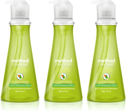 Miniatura 18 de Method Jabón de gel para platos, aroma a clementina, resistente a la grasa y alimentos pegados, fórmula libre de crueldad, fabricado con plástico