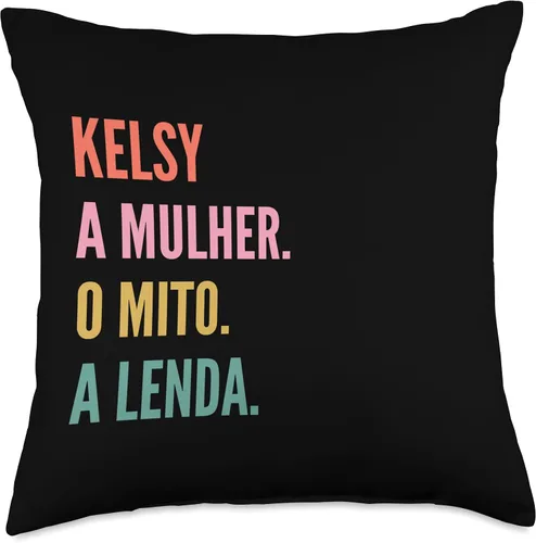 Miniatura 4 de Funny Portuguese First Name Design - Kelsy Throw Pillow