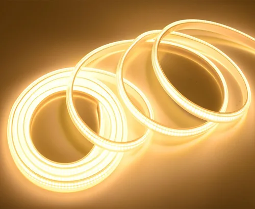 SUYOOULIN Tira de luces LED, 3.3 pies/3.3 ft AC110-130 V de alta densidad 288 LED COB tira de luz COB, 2880LM súper brillante, regulable,