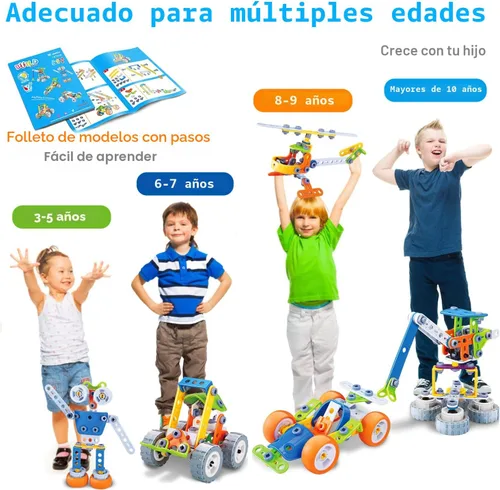 Miniatura 2 de Juguetes STEM 10 en 1 para niños de 4 5 6 7 8 años + años, regalos de cumpleaños, juguetes de construcción, kits de actividades para niños de 4 a 8