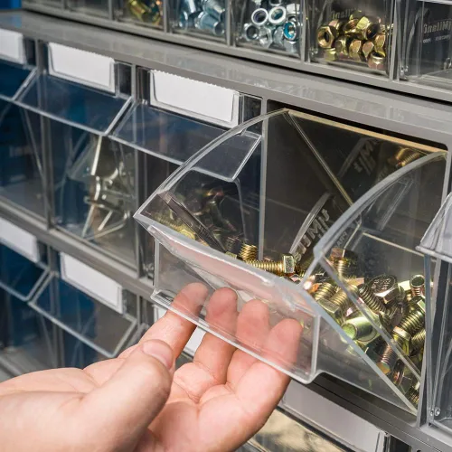 Miniatura 7 de Armario de almacenamiento con 4 contenedores inclinables, sistema organizador horizontal para el hogar, oficina, garaje, 23.6 pulgadas de ancho x
