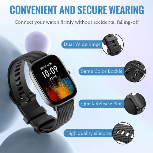 Miniatura 4 de TiMOVO Correa deportiva compatible con Amazfit GTS 2 Mini/GTS 4 Mini/GTR Mini/GTR 1.654 pulgadas/Amazfit Bip 3/3 Pro/Amazfit GTS/GTS 2 3 4