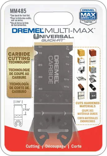 Miniatura 2 de Dremel MM485 - Cuchilla de corte a nivel oscilante de carburo, perfecta para cortar metal, madera y plástico - Interfaz universal de ajuste rápido