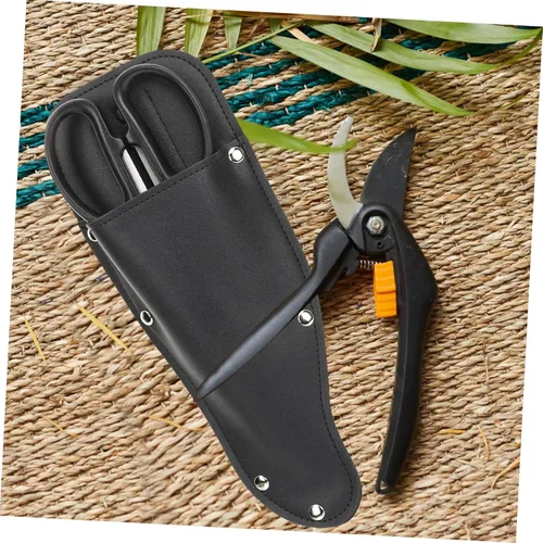 Miniatura 5 de Happyyami Pinza de podadora de cuero para tijera, abrazaderas de inglete para recortar alicates, soporte para herramientas de caza, protector