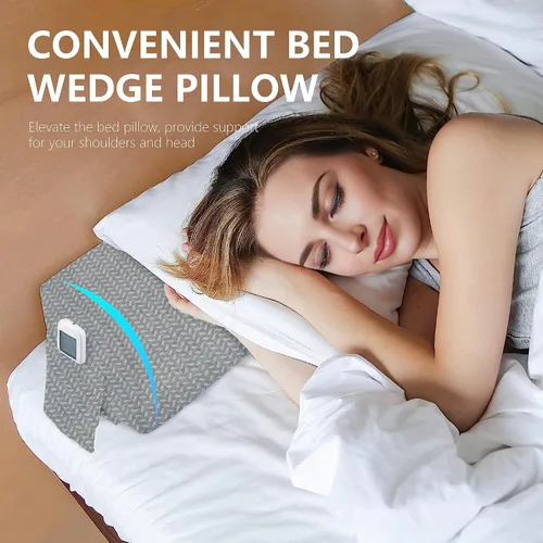 Miniatura 5 de Tapón de almohada de cuña para cama Queen, relleno de espacio de colchón con cuña triangular para espacio de cabecera, posición de bolsillo lateral