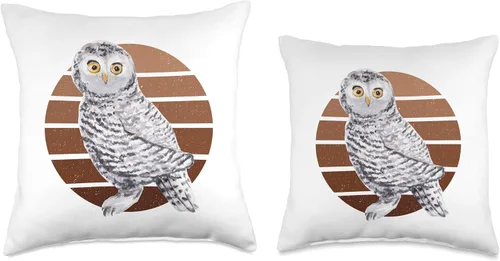 Miniatura 3 de Kinder Owl Herren Gufo Damen Hibou Eule Vogel Búho Birds Uhu Friend - Almohada de piedra con diseño de búhos de granero, 16 x 16 pulgadas, multicolor