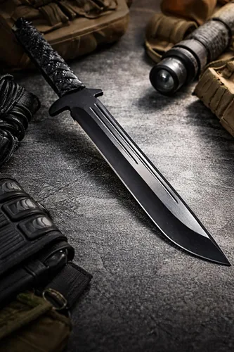 Miniatura 4 de Espada Wakizashi táctica hecha a mano de 17 pulgadas, machete de supervivencia de hoja fija de espiga completa con mango envuelto en cordón y funda