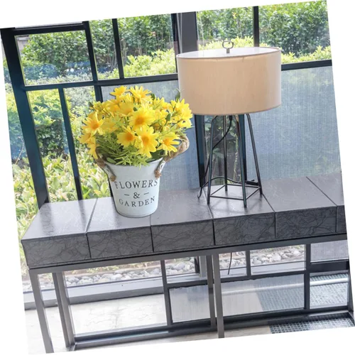Miniatura 3 de ARTIBETTER 1 pieza de margarita de hierro con cuerda de hierro para decoración de mesa para Salas de Casa falsa margarita bonsái amarillo flores