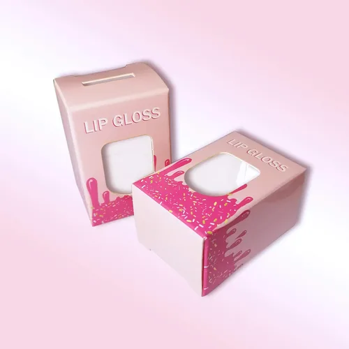 Miniatura 4 de Paquete de 15 cajas de brillo de labios rosas, tubos vacíos con forma de helado