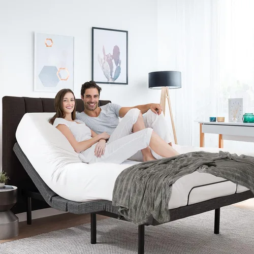 Miniatura 6 de Nestl Marco de Cama Ajustable, Marco de Cama de Masaje Ajustable de Espacio Cero, Base de Cama Ajustable con Masaje de Cabeza y Pies, Control Remoto