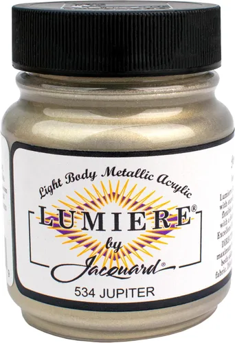 Miniatura 20 de Jacquard Lumiere Pintura para Tela de 2.25oz Turquesa Nacarado - Pintura Metálica para Tela, Cuero, Lienzo, Papel y Madera - Pintura Acrílica