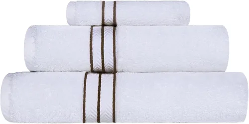 Miniatura 61 de Juego de toallas de baño de algodón turco ultra suave de Superior, juego de 2 piezas, toallas para la ducha, baño, artículos esenciales para el Latte