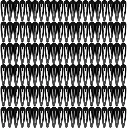 Funtopia - Pinzas para el cabello, paquete de 120 pasadores negros para mujer, pinzas de metal antideslizantes de 2 pulgadas para niñas, niños,
