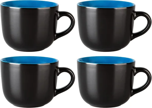 GBHOME Tazas de sopa jumbo con asas, juego de 4 tazas de café grandes de 24 onzas, cuencos de sopa de cerámica para café, cereales, aperitivos,