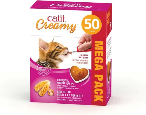 Miniatura 6 de Catit, bocadillo cremoso para gatos para lamer, bocadillo saludable para gatos, atún, paquete de 12