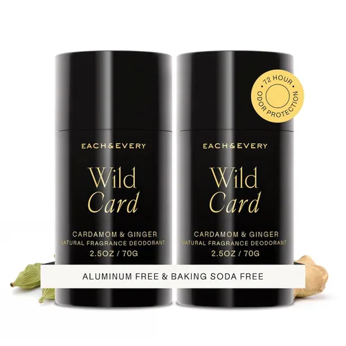 Miniatura 19 de Each & Every Desodorante sin aluminio para mujeres y hombres, fragancia natural, protección contra olores de 72 horas, desodorante no tóxico