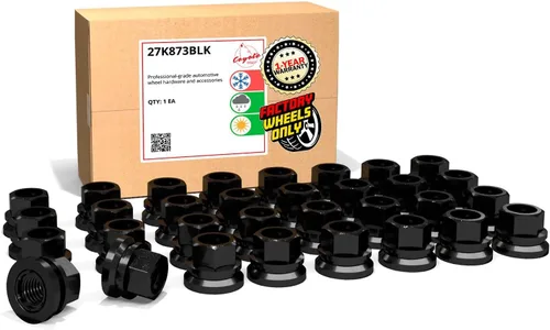 Miniatura 22 de Wheel Accessories Parts 24 tuercas de llanta estilo OEM M14x1.5 14x1.5 rosca OEM de 1.77 pulgadas de largo cromadas 7/8 pulgadas 0.866 in Cromo