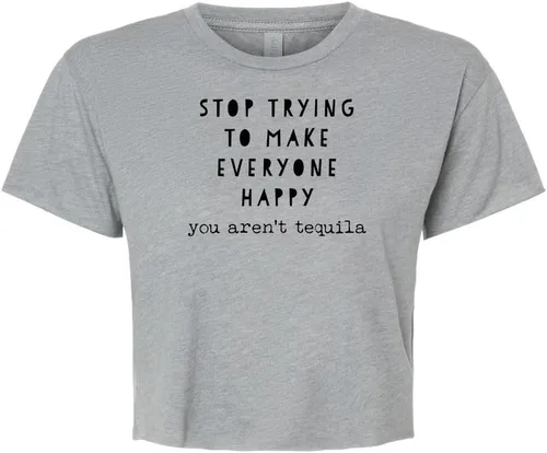 Miniatura 16 de Women's Screen Printed Crop Tee, Shirts With Sayings