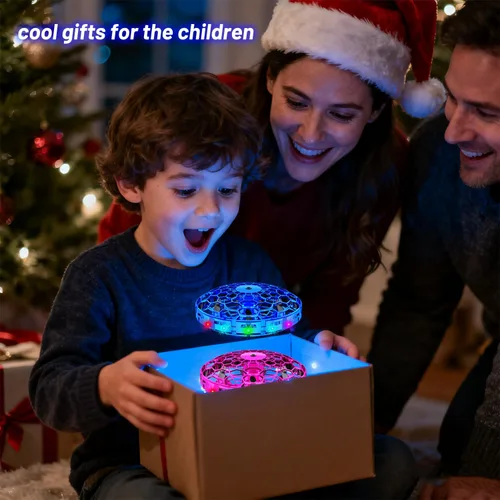 Miniatura 6 de Mini dron para niños, pequeño dron operado a mano en interiores y exteriores, juguete colorido de pelota voladora con acrobacias, juguetes STEM